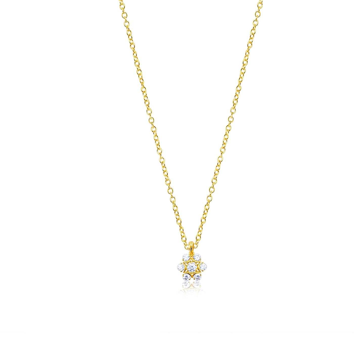 Lucchi 18k Yellow Gold with Diamond - Pendant Style 11