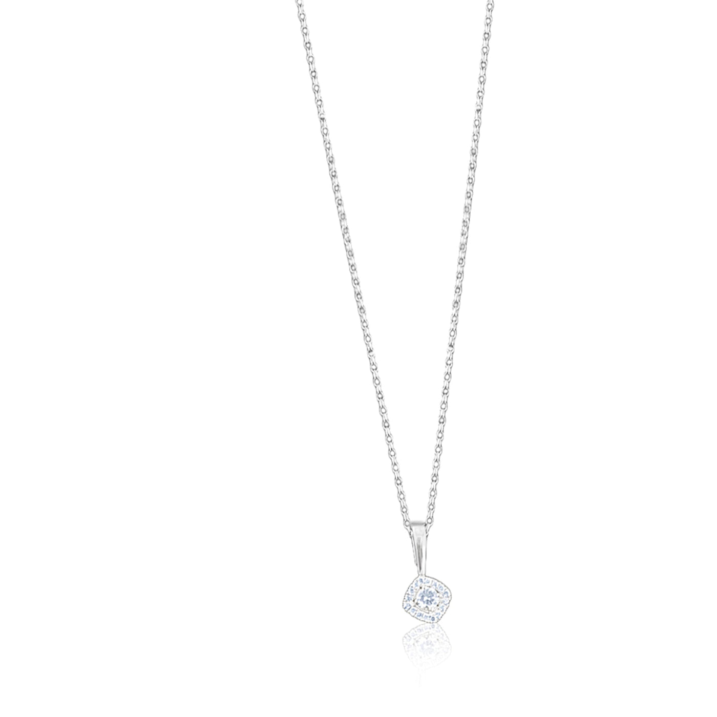 Lucchi 18k White Gold with Diamond - Pendant Style 14