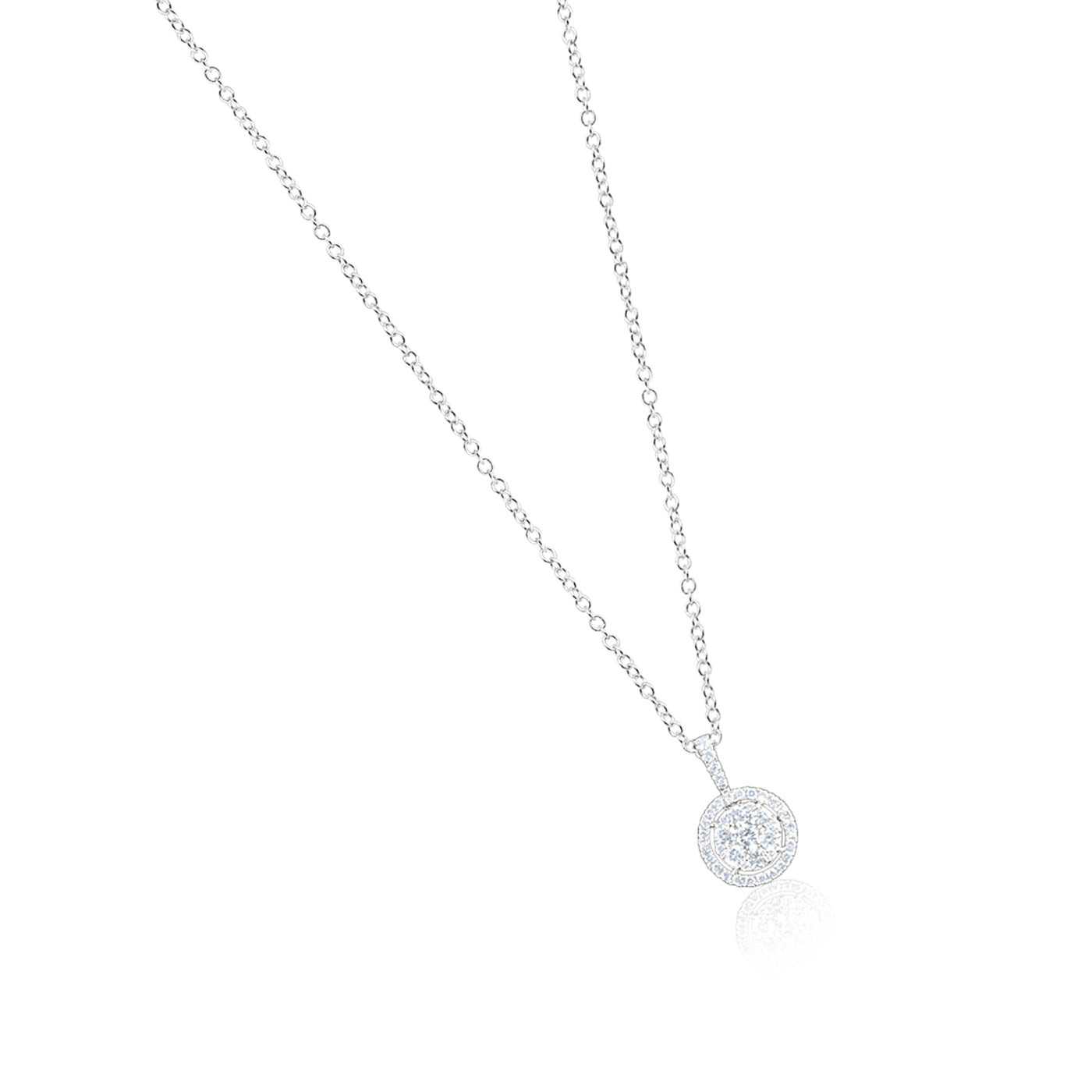 Lucchi 18k White Gold with Diamond - Pendant Style 10