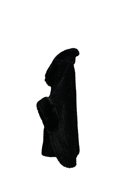 Scott Cashmere Women's Cape Exclusive Design - Black