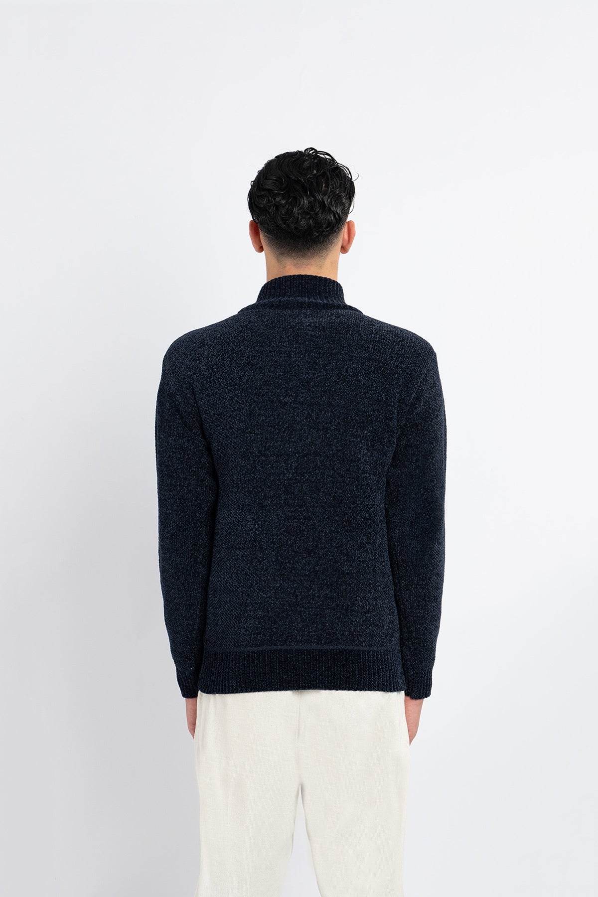 Scott Cashmere Men's Cardigan Exclusive Design - Blue