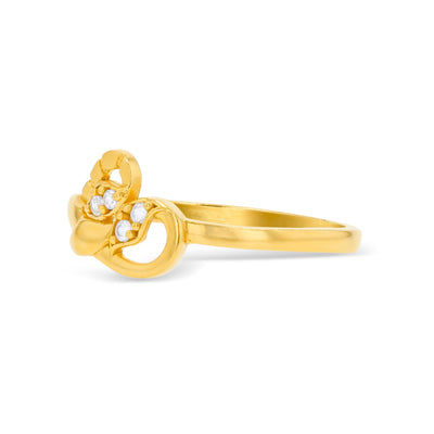 Lucchi 22k Yellow Gold with Stone - Ring Style 72