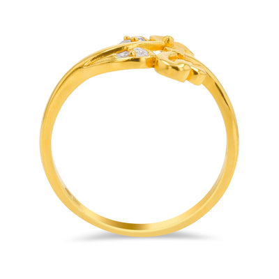 Lucchi 22k Yellow Gold with Stone - Ring Style 73