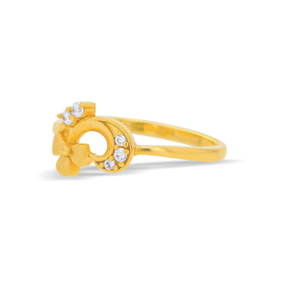 Lucchi 22k Yellow Gold with Stone - Ring Style 79