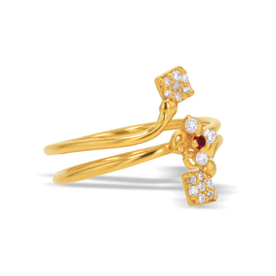 Lucchi 22k Yellow and White Gold - Ring Style 89