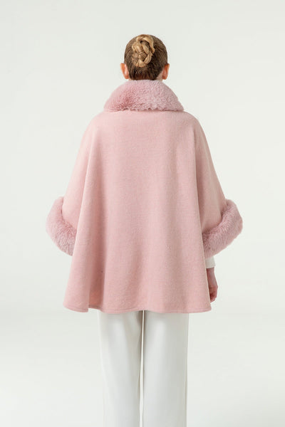 Scott Cashmere Women's Cape Exclusive Design - Pink