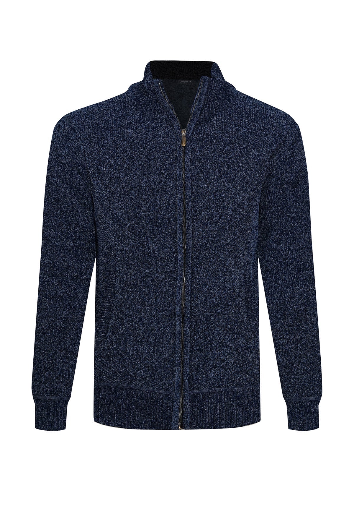 Scott Cashmere Men's Cardigan Exclusive Design - Blue