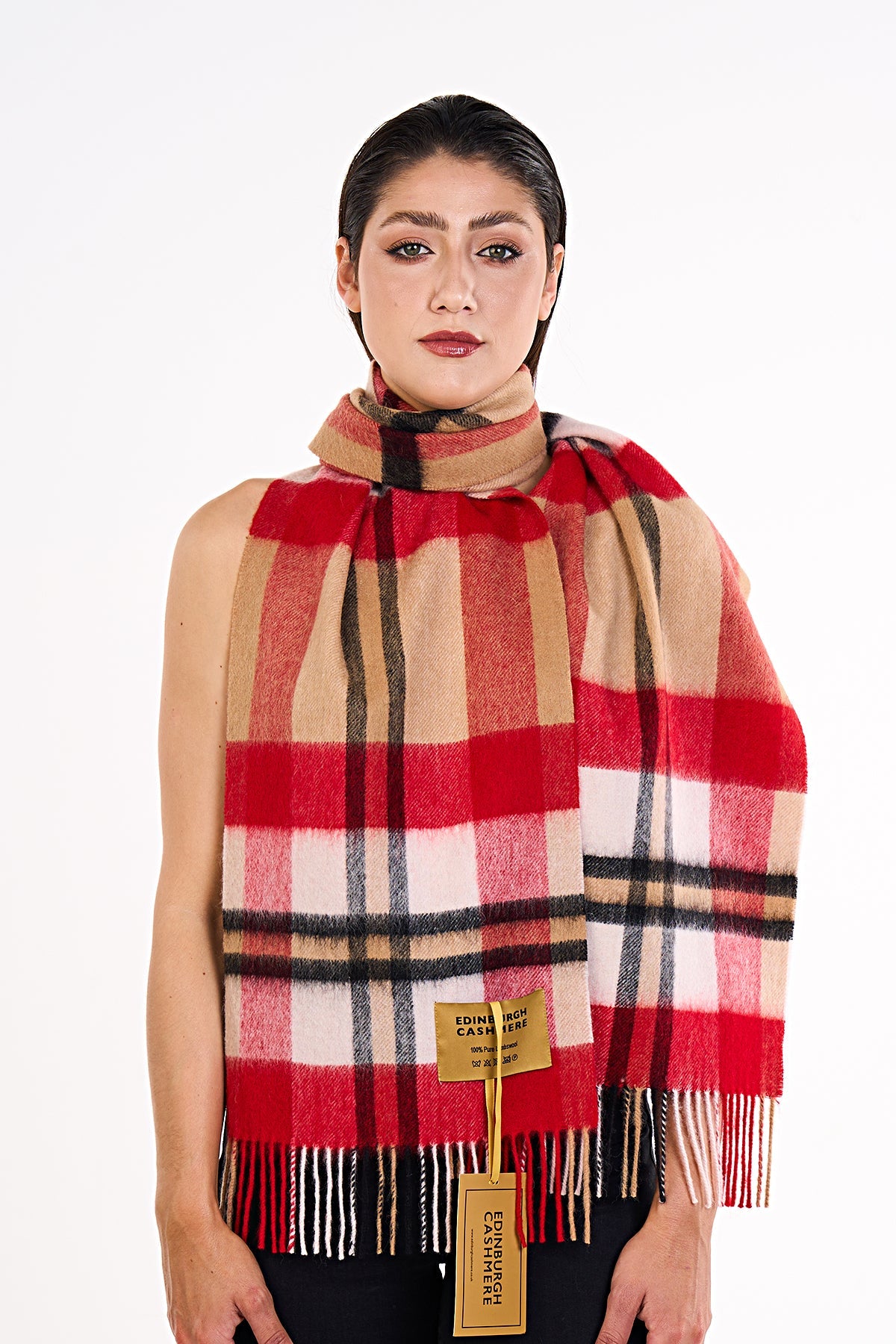 Scarf DC Scott Red 100% Pure Lambswool