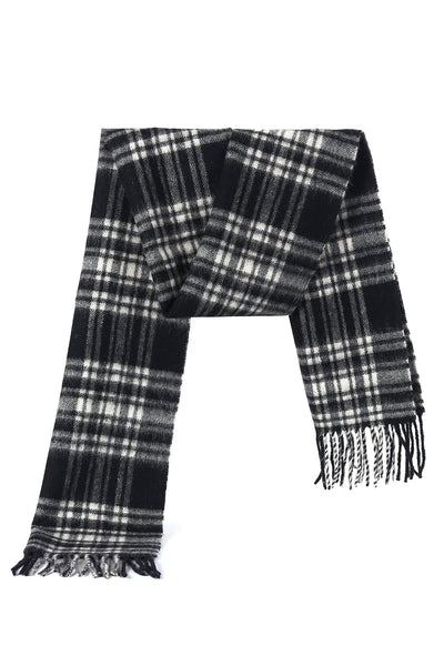 Scarves Menzies Black and White Clan 100% Pure Lambswool