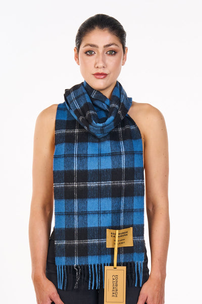Scarves Ramsay Blue Ancient Clan 100% Pure Extra Fine Lambswool