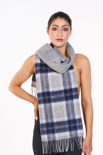 Reversible Scarf Bannockbane Silver 100% Pure Lambswool