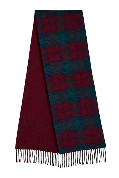 Reversible Scarf Lindsay Burgundy 100% Pure Lambswool