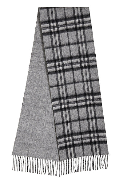 Scarf 100% Pure  wool Scottish Design Thomson Grey  Reversible