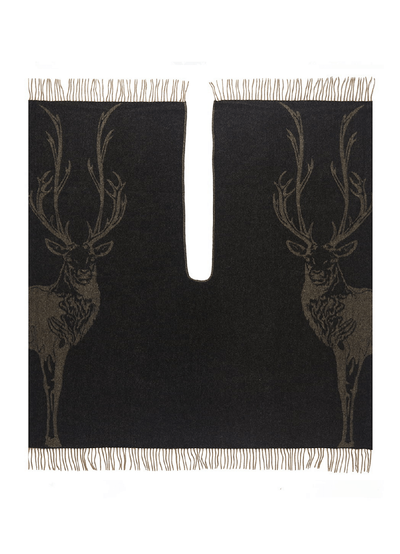 Full Stag Charcoal Cape 100% 퓨어 램스울