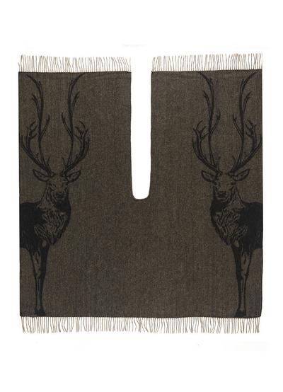 Full Stag Charcoal Cape 100% 퓨어 램스울