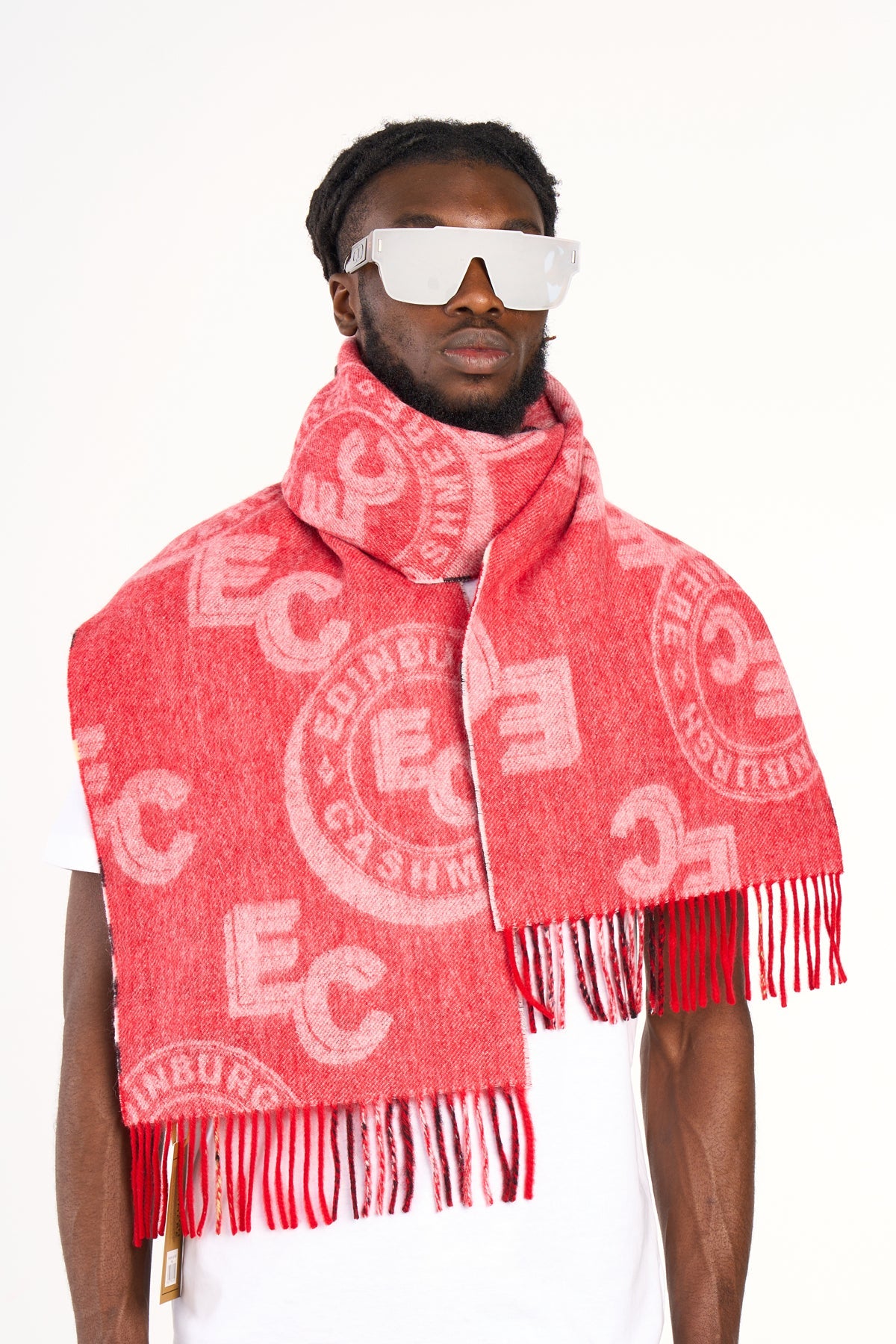EC 100% Pure Lambswool Big Red Scarf
