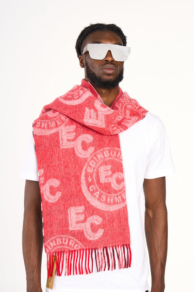EC 100% Pure Lambswool Big Red Scarf