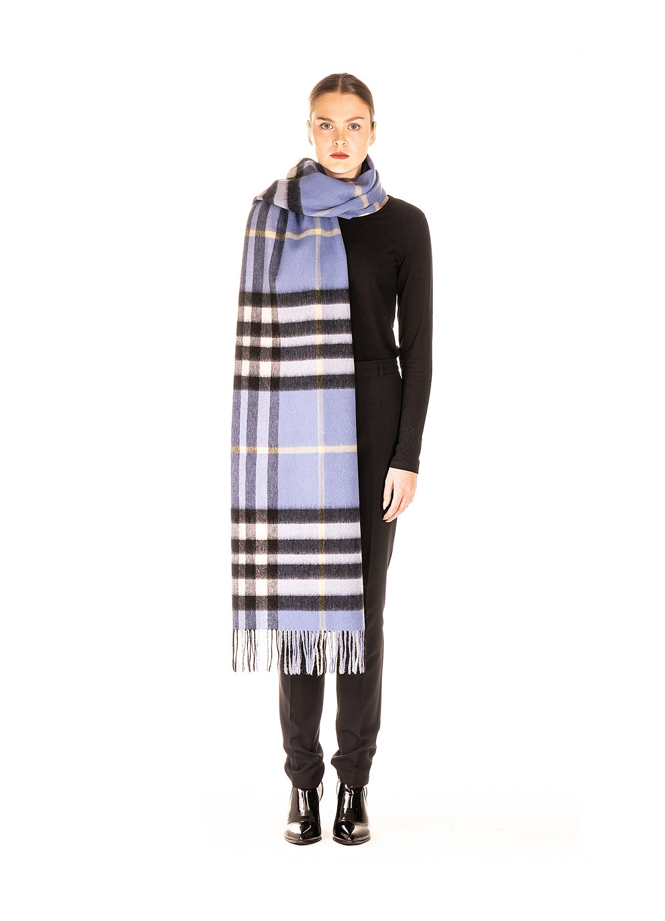 Scarf DC Check Oversized Wrap 100% Pure Lambswool