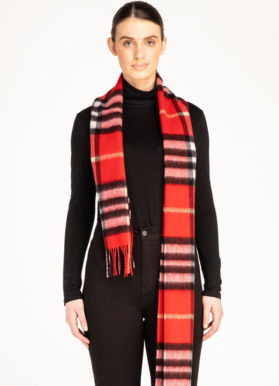 Scarf DC Classic Red  100% Pure Lambswool