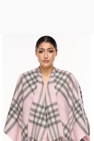 Cape DC Classic Pink Poncho 100% Pure Lambswool