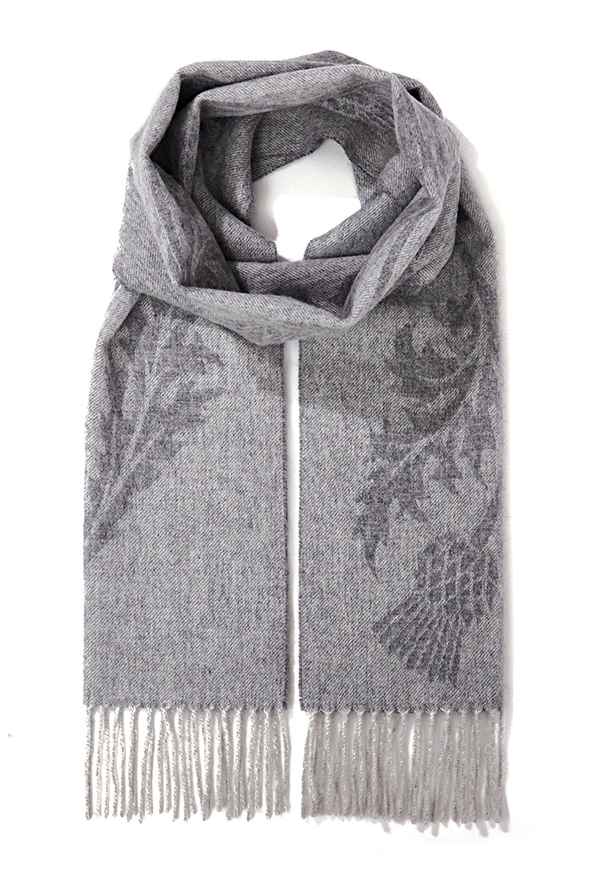 Scarf Single Thistle Grey 100% Pure Lambswool