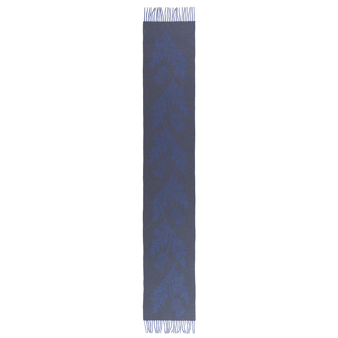 シングル アザミ ブルー スカーフ 100% ピュア ラムズウール