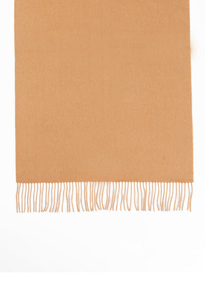 Plain Scarf Camel Oversized Wrap 100% Pure Lambswool