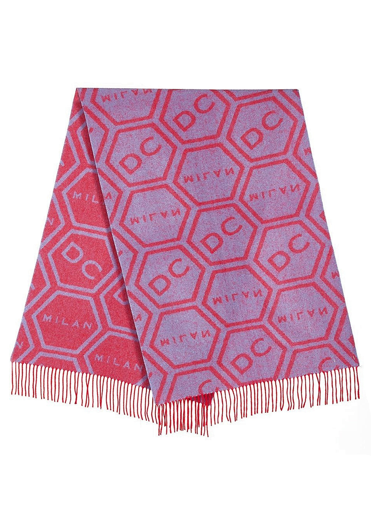 DC Monogram Red Stole 100% Pure Lambswool