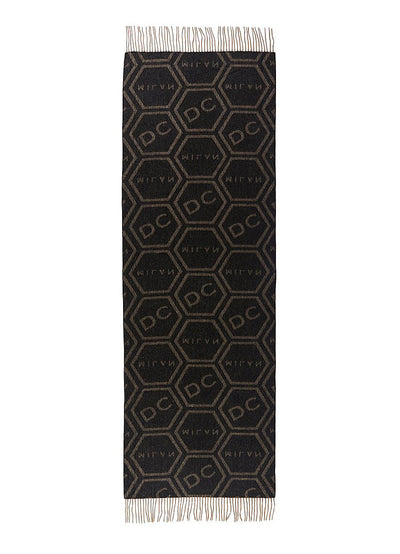 DC Monogram Charcoal Stole 100% Pure Lambswool
