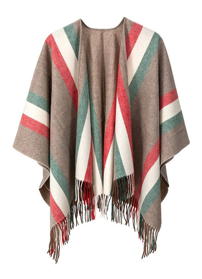 Cape Milano Grey Poncho 100% Pure Lambswool