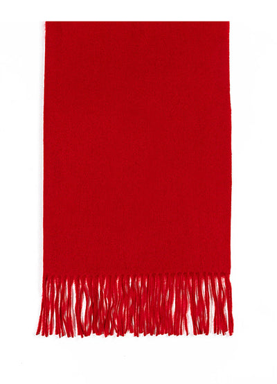 Plain Red Scarf 100% Pure Cashmere